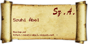 Szuhi Ábel névjegykártya