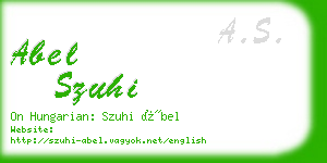 abel szuhi business card